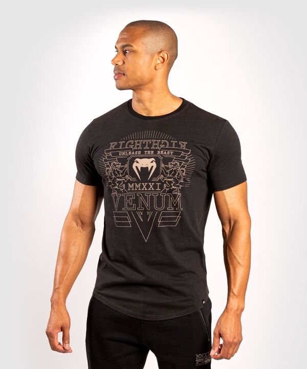 VE-04227-129-M-Venum Lions21 T-shirt - Black/Sand