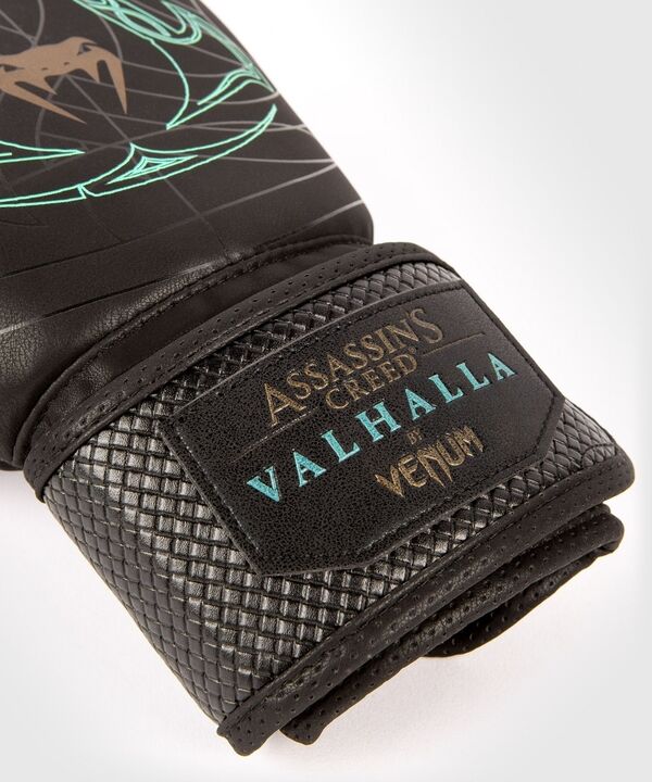 VE-04489-001-12OZ-Venum Assassin's Creed Boxing Gloves - Black - 12 Oz