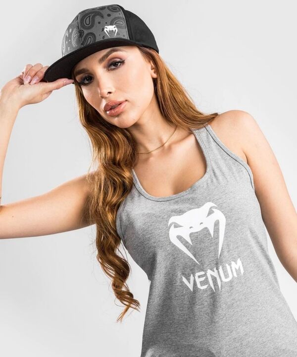 VE-04598-031-M-Venum Classic Logo Tank Top - For Women - Light Heather Grey&nbsp; - M