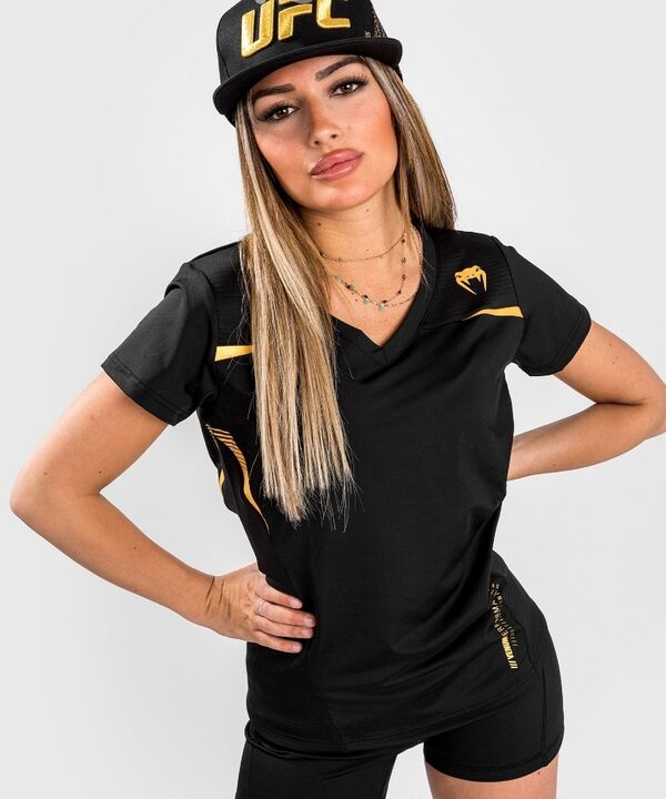 VE-04320-126-XS-Venum Tempest 2.0 Women Dry tech T-shirt Black/Gold - XS