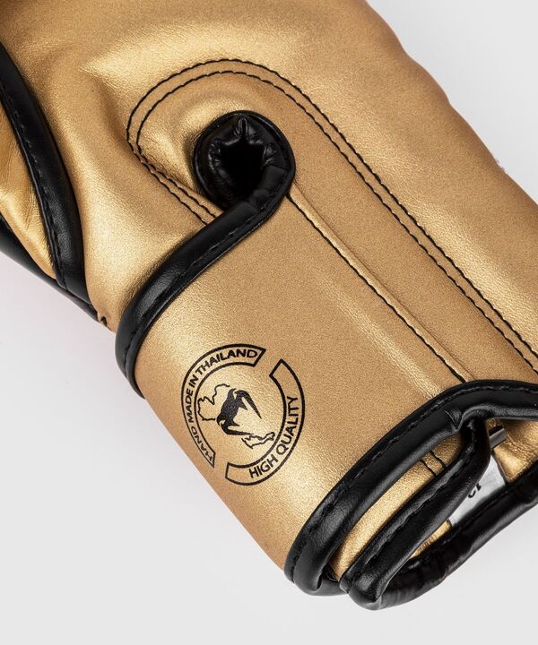 VE-1392-449-10OZ-Venum Elite Boxing Gloves - Gold/Black