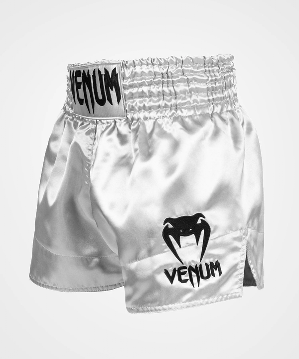 VE-03813-451-M-Venum Classic Muay Thai Shorts - Silver/Black