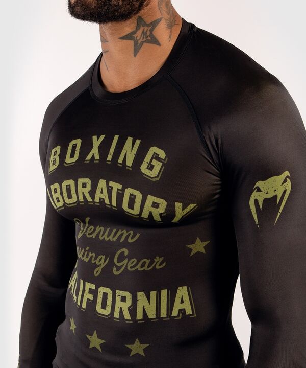 VE-03994-539-S-Venum Boxing Lab Rashguard ong sleeves - Black/Green