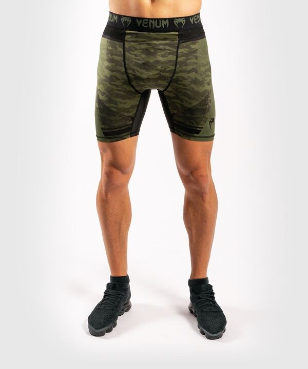 VE-04009-219-S-Venum Trooper compression shorts - Forest camo/Black