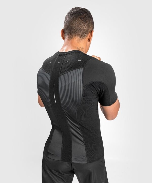 VE-04779-109-S-Venum Biomecha Rashguard Short Sleeves - Black/Grey - S