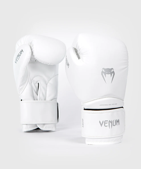 VE-05105-224-14OZ-Venum Contender 1.5 Boxing Gloves - White/Silver