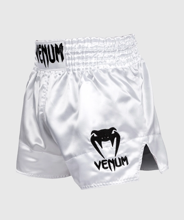 VE-03813-002-L-Venum Classic Muay Thai Shorts - White/Black