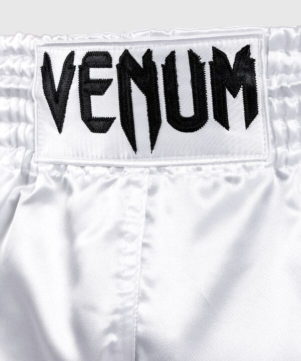 VE-03813-002-M-Venum Classic Muay Thai Shorts - White/Black