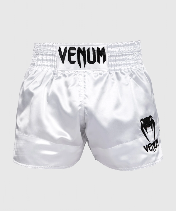 VE-03813-002-S-Venum Classic Muay Thai Shorts - White/Black