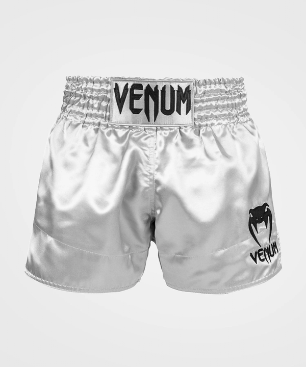 VE-03813-451-L-Venum Classic Muay Thai Shorts - Silver/Black