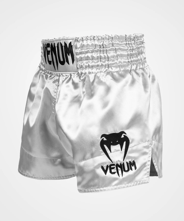 VE-03813-451-S-Venum Classic Muay Thai Shorts - Silver/Black