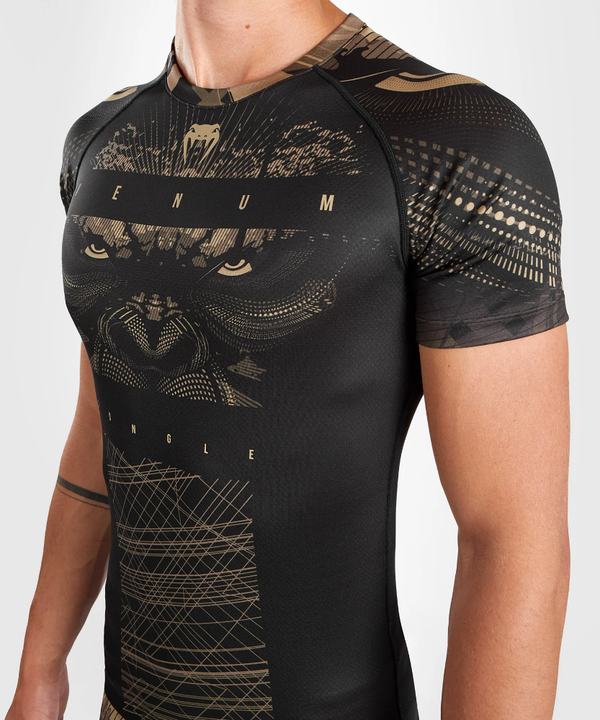 VE-05077-228-S- Gorilla Jungle Rashguard Short Sleeves - Black/Sand