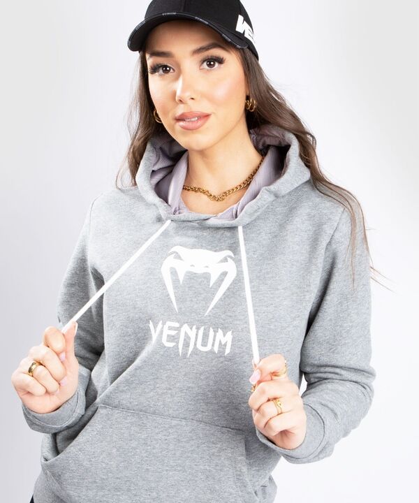 VE-04596-031-L-Venum Classic Hoodie - For Women - Light Heather Grey - L