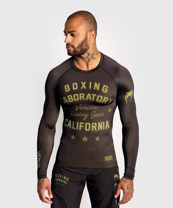 VE-03994-539-S-Venum Boxing Lab Rashguard ong sleeves - Black/Green