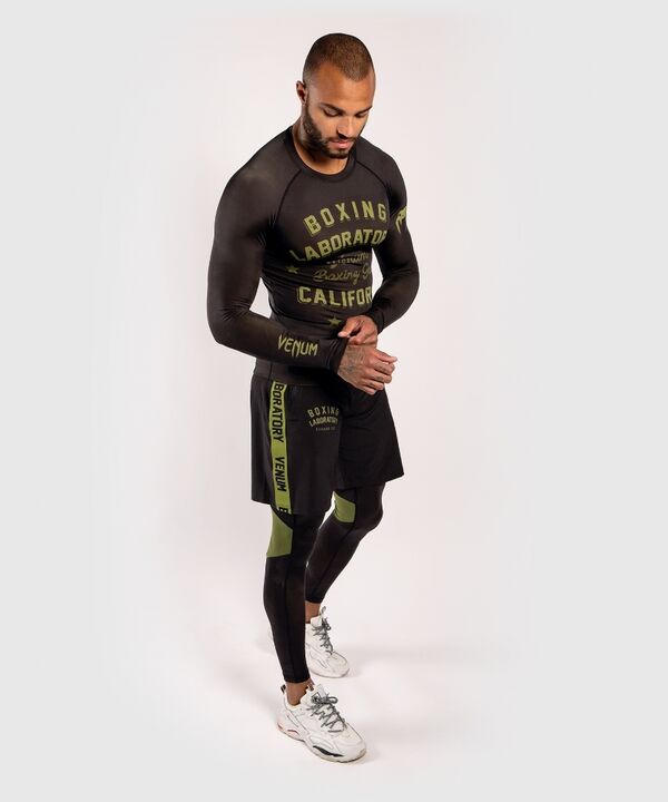 VE-03994-539-S-Venum Boxing Lab Rashguard ong sleeves - Black/Green