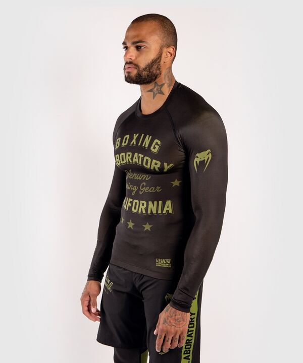 VE-03994-539-S-Venum Boxing Lab Rashguard ong sleeves - Black/Green