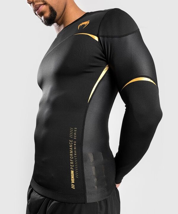 VE-04307-126-XL-Venum Tempest 2.0 Rashguard Long Sleeves &#226;&euro;&#8220; Black/Gold - XL