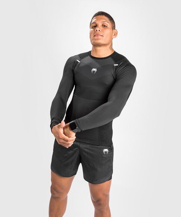 VE-04778-109-S-Venum Biomecha Rashguard Long Sleeves - Black/Grey - S