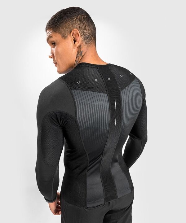 VE-04778-109-XL-Venum Biomecha Rashguard Long Sleeves - Black/Grey - XL