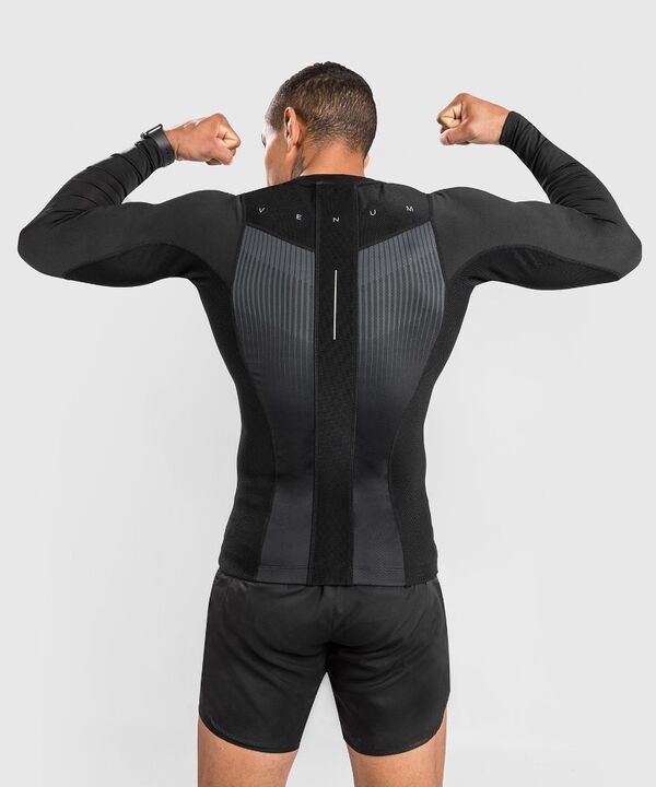 VE-04778-109-XL-Venum Biomecha Rashguard Long Sleeves - Black/Grey - XL