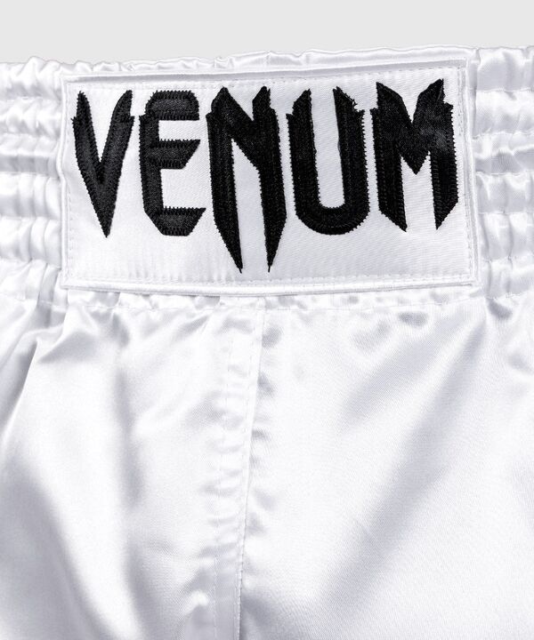 VE-03813-002-L-Venum Classic Muay Thai Shorts - White/Black