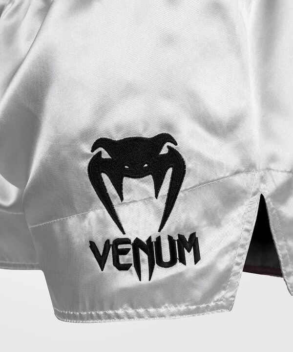 VE-03813-451-L-Venum Classic Muay Thai Shorts - Silver/Black