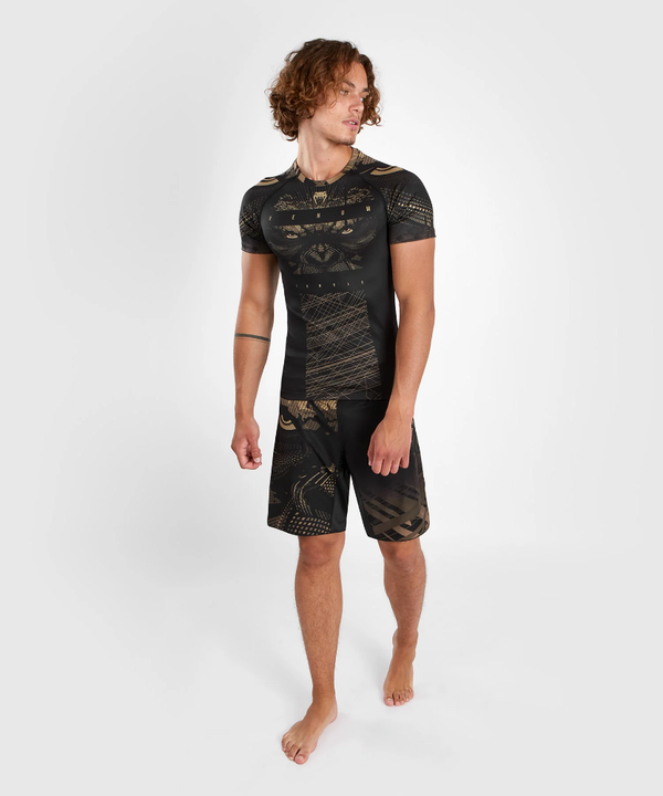 VE-05077-228-S- Gorilla Jungle Rashguard Short Sleeves - Black/Sand