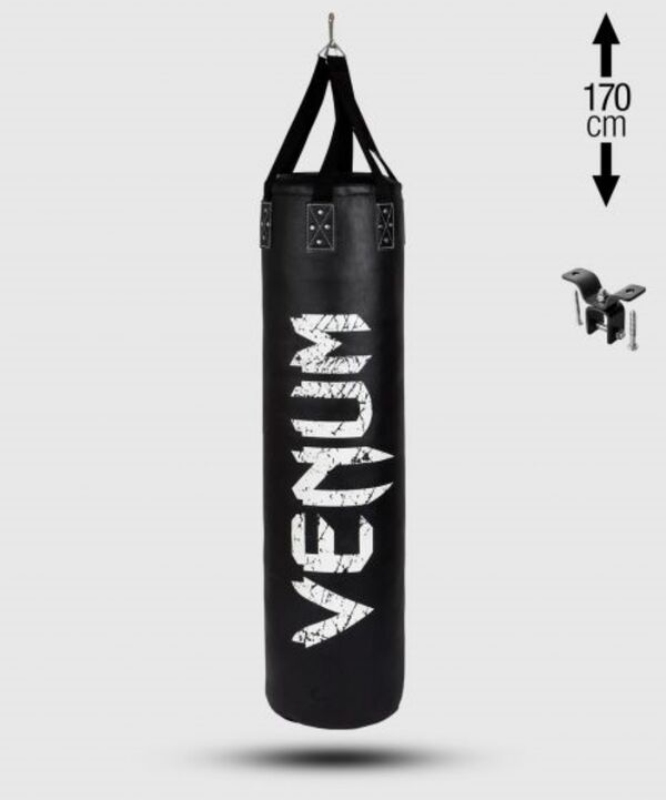 VE-04198-108-170-Venum Challenger Heavy bag + Ceiling Hook - Black/White - Filled - 170cm