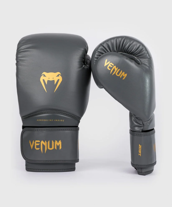 VE-05105-622-10OZ-Venum Contender 1.5 Boxing Gloves - Grey/Gold