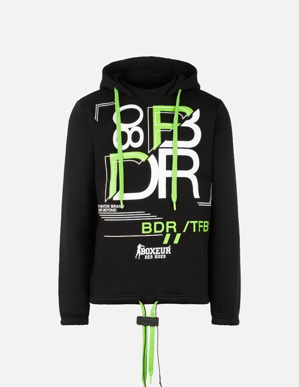 BXM0400189ASBK-M-Hoodie Plus Rib Turtleneck