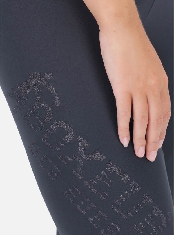 BXW1001778ASANBK-L-Basic Leggings With Side Logo