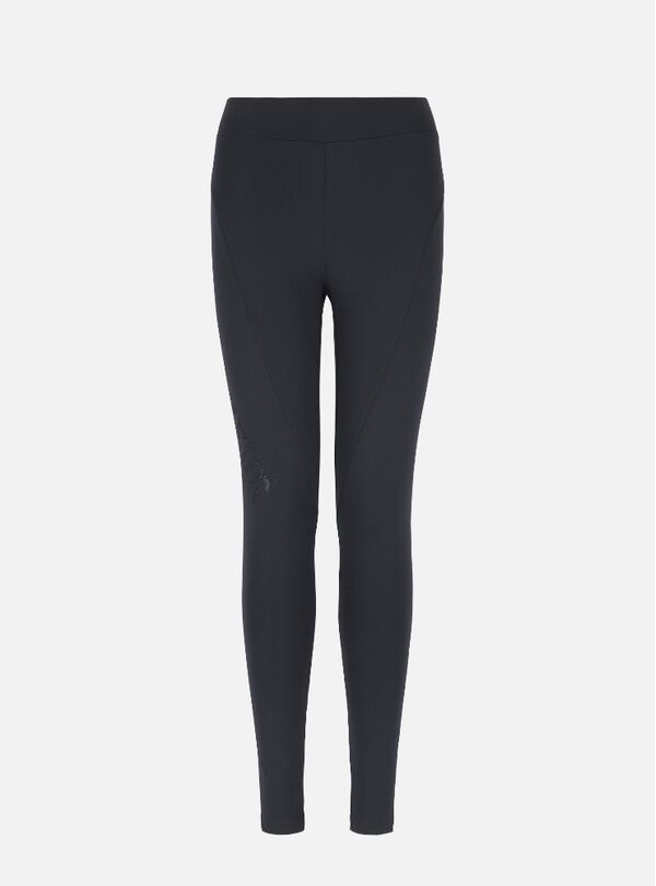 BXW1001778ASANBK-M-Basic Leggings With Side Logo