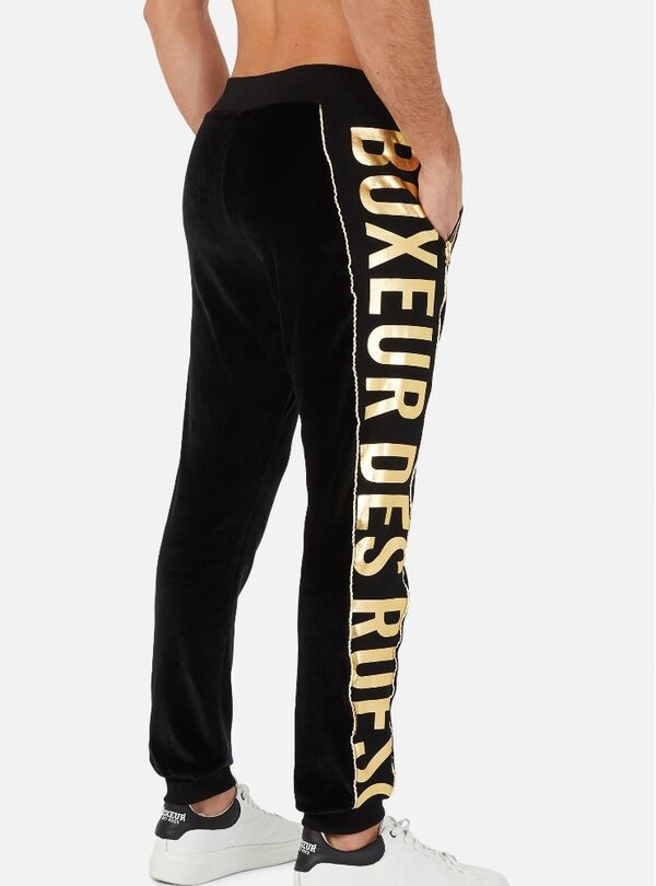 BXM1000301ASBK-M-Sweatpants With Velvet