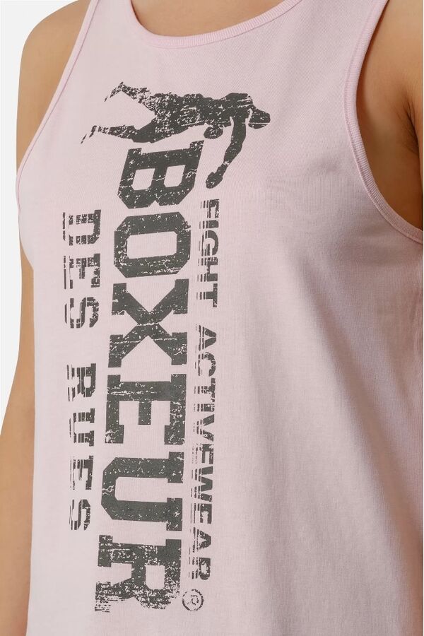 BTW3303229CCPINKXL-Basic Tank Top With Front Logo