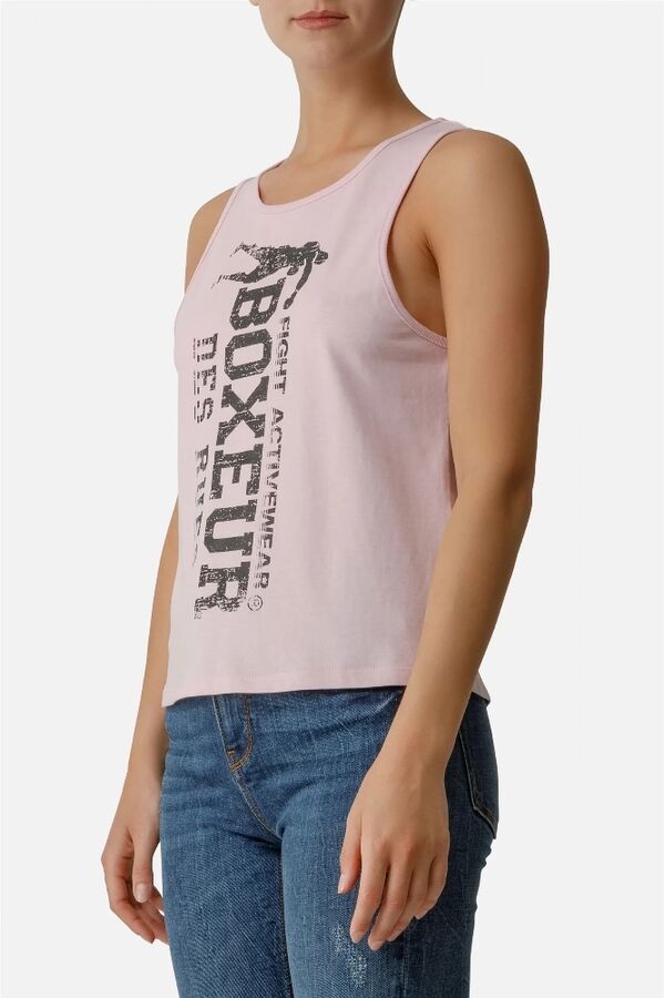 BTW3303229CCPINKXL-Basic Tank Top With Front Logo