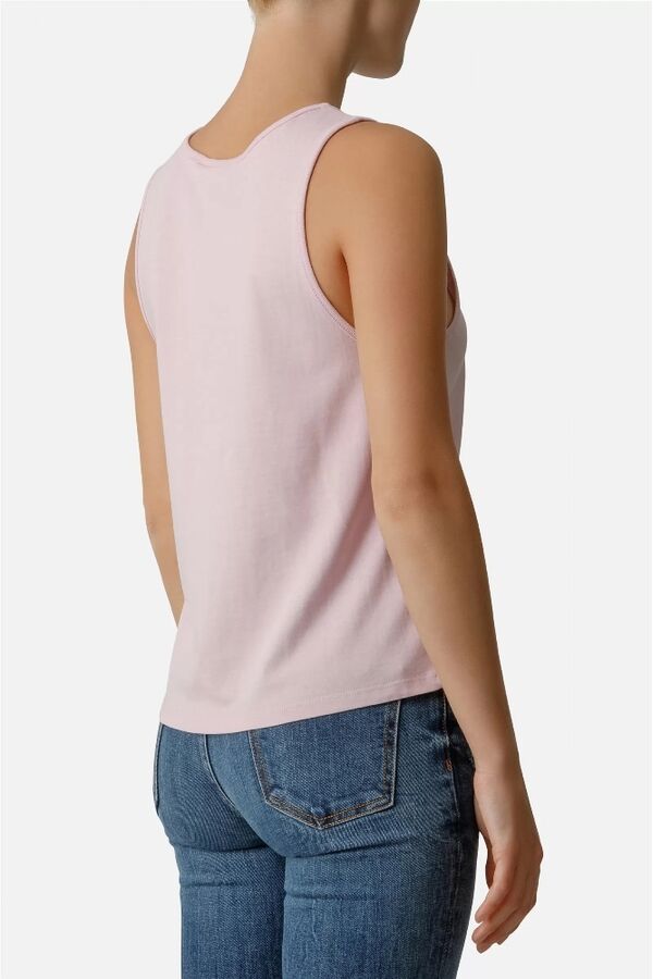 BTW3303229CCPINKXL-Basic Tank Top With Front Logo