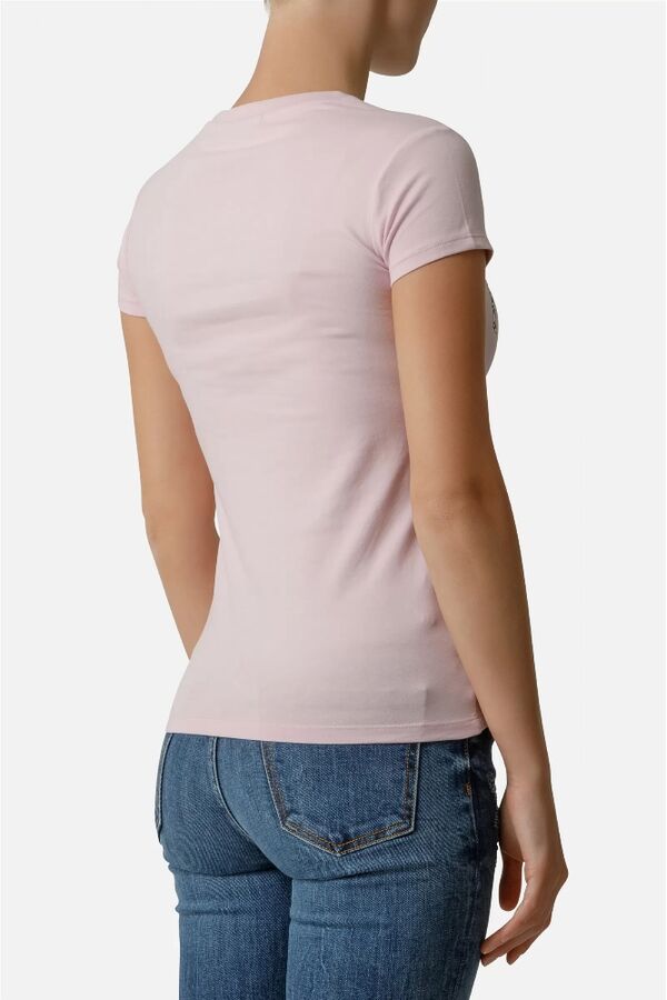 BTW0200341CCPINKL-Front Logo Round Neck T-Shirt