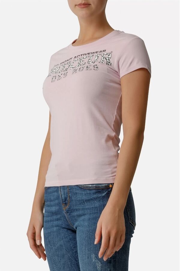 BTW0200341CCPINKS-Front Logo Round Neck T-Shirt