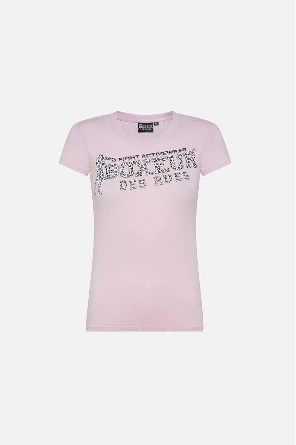 BTW0200341CCPINKS-Front Logo Round Neck T-Shirt