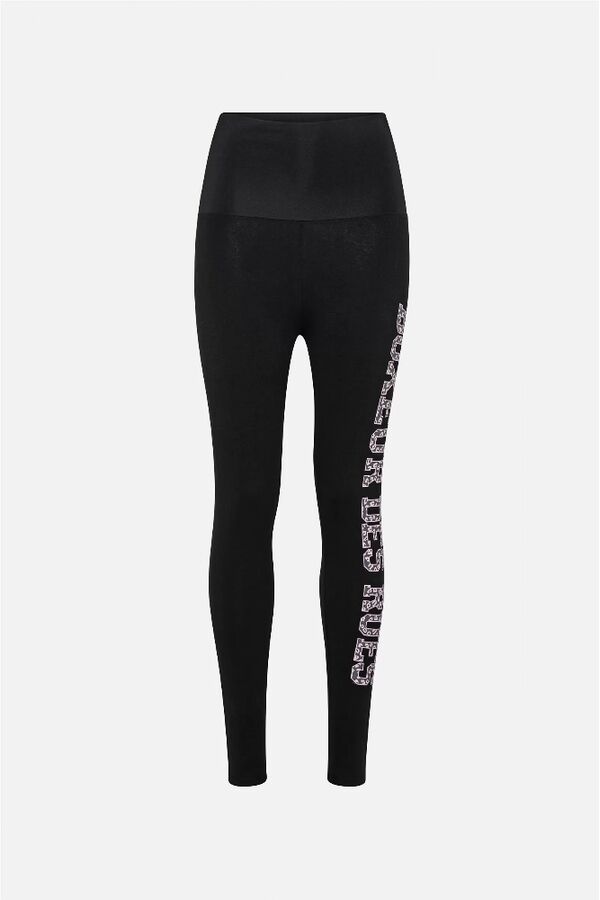 BTW1000258CCBKM-Folded High-Waisted Leggings