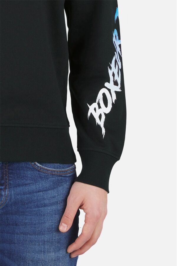 BXM0400184ARBKS-Roundneck Sweatshirt W/ Yoke