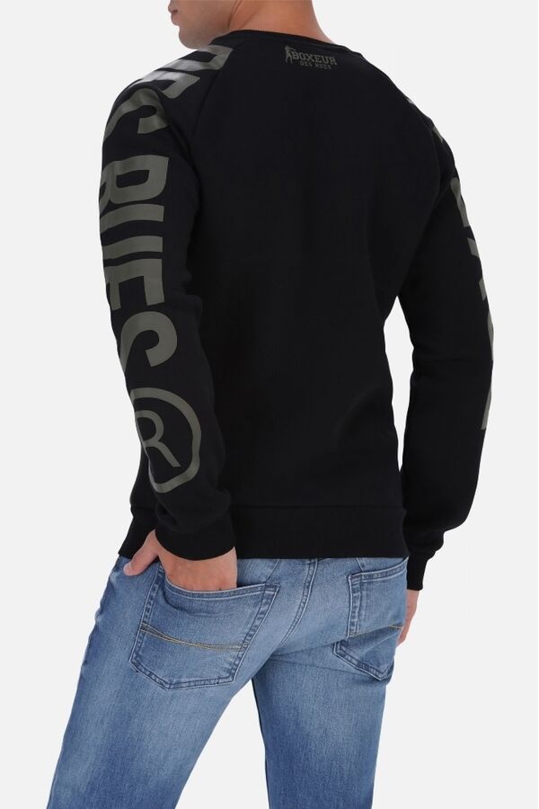 BXM0400195ASBK-M-Round Neck Sweatshirt