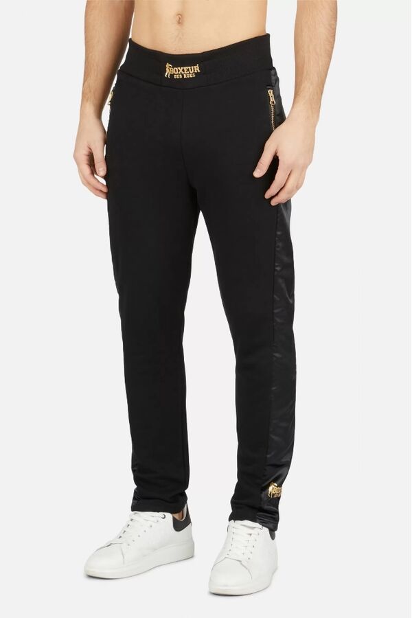 BXM1000262ARBKL-Wide Leg Sweatpant W/Satin