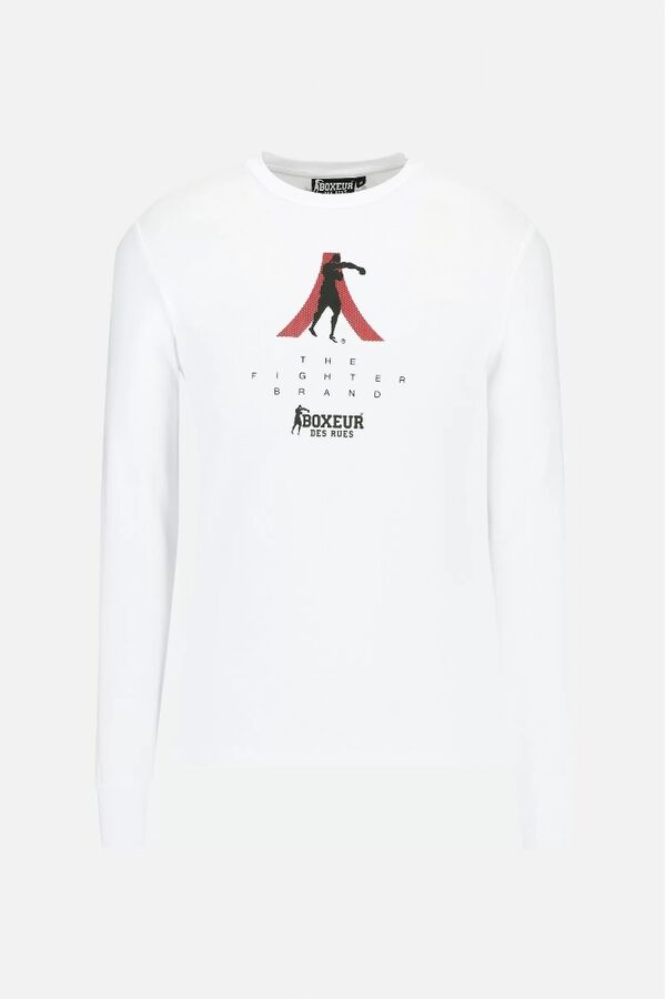 BXM2000261AS-W-S-L/S T-Shirt With Prints