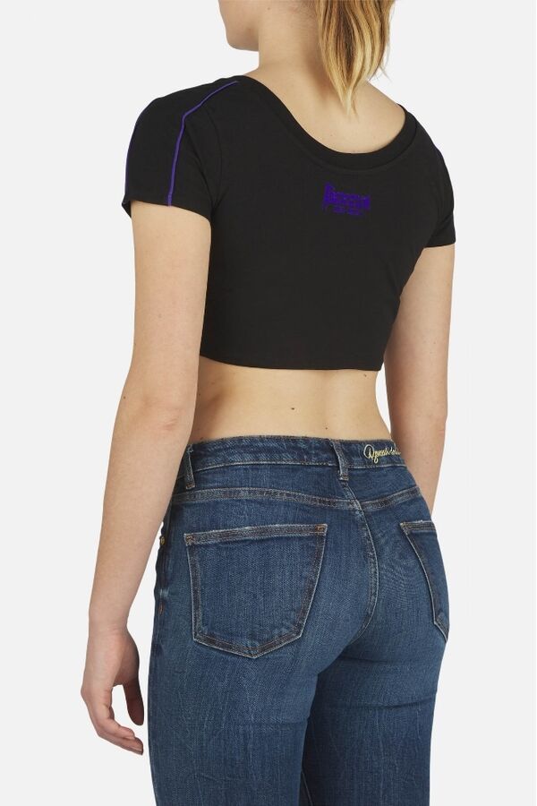 BXW0200352ARBKXL-Slim Cropped T-Shirt