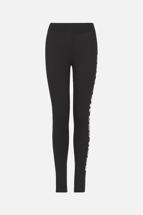 BXW1001906ARBKXL-Basic Leggings With Front Logo