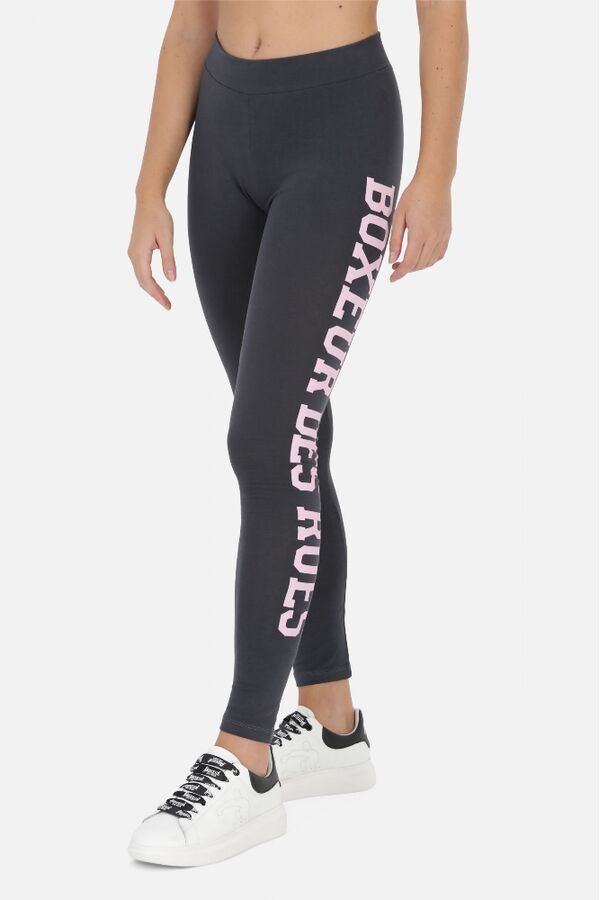 BXW1001906ASANPK-L-Basic Leggings With Front Logo