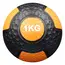 Ballon lesté Médecine Ball en caoutchouc résistant "Medicine Ball" | 1 KG, Couleur: Orange, Poids kg: 1 