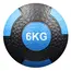 Medicine Ball" weighted ball made of durable rubber | 6 KG, Colour: Bleu Neon, Additional Weight: 6 kg