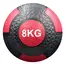 Medicine Ball" weighted ball made of durable rubber | 8 KG, Colour: Rot, Additional Weight: 8 kg